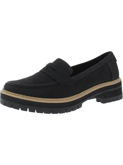 Shop Toms Cara Womens Lug Sole Casual Loafers In Black