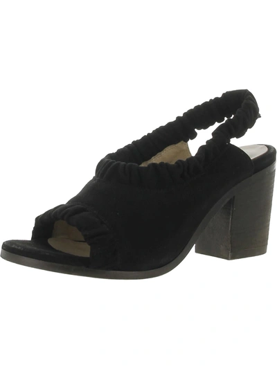 Shop Unity In Diversity Sofia Womens Suede Ruched Heels In Black