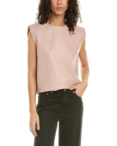 Shop Iro Grind Leather Top In Pink