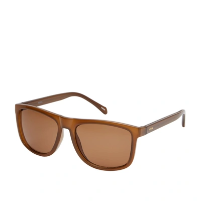 Fossil Men's Square Sunglasses In Brown