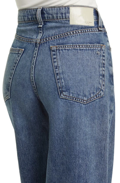 Shop Rag & Bone Sofie Cuffed High Waist Wide Leg Jeans In Pebbles
