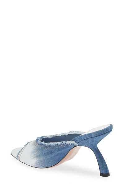 Shop Piferi Tiana Denim Slide Sandal In Chalk/ Blue