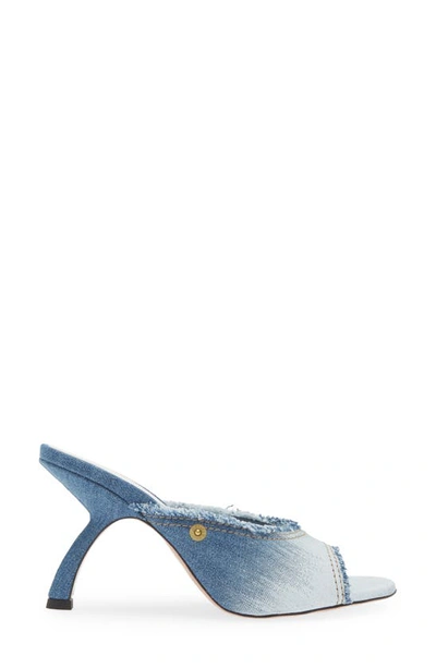 Shop Piferi Tiana Denim Slide Sandal In Chalk/ Blue