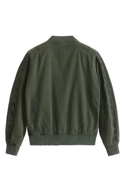 Shop Alpha Industries L-2b Rip & Repair Bomber Jacket In Green