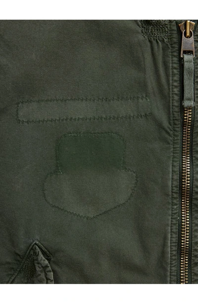 Alpha Industries L-2b Rip & Repair Bomber Jacket In Green
