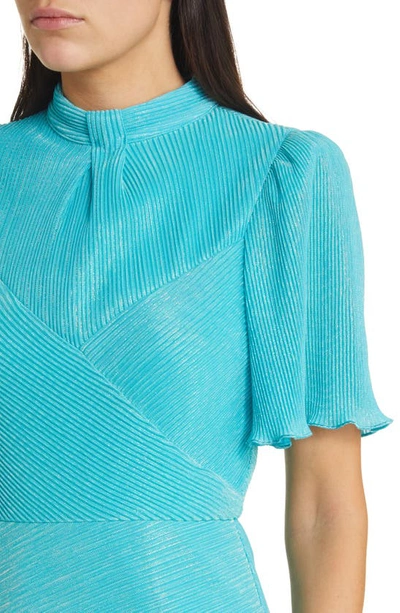 Saylor Fione Ruffle Cocktail Minidress In Cornflower Blue