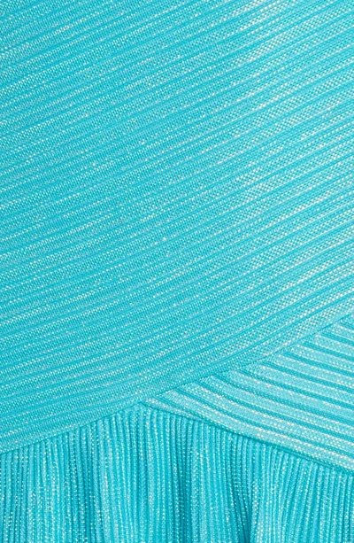 Saylor Fione Ruffle Cocktail Minidress In Cornflower Blue