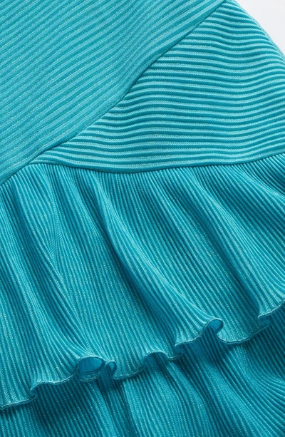 Saylor Fione Ruffle Cocktail Minidress In Cornflower Blue