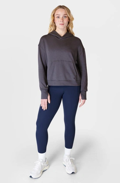 Shop Sweaty Betty After Class Organic Cotton Blend Hoodie In Urban Grey