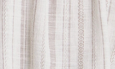 Shop Splendid Farrah Stripe Puff Sleeve Top In Fawn Yarn Dye