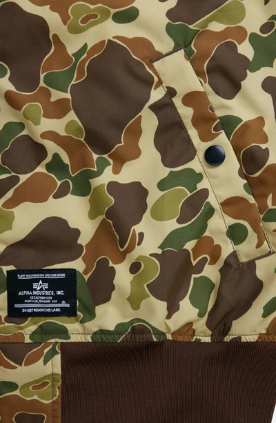 Alpha Industries L-2b Skymaster Gen Ii Water Resistant Bomber Jacket In Green Frog Skin Camo