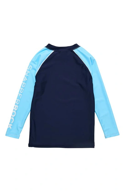 Snapper Rock Little Boy's & Boy's Colorblock Long-sleeve Rash Top In Blue