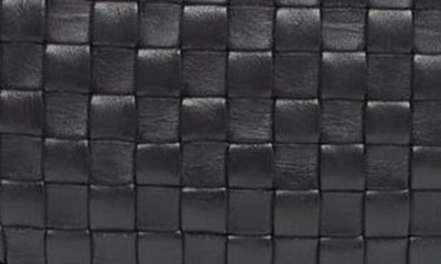 Shop Clare V Grande Woven Leather Belt Bag In Twilight Woven Checker