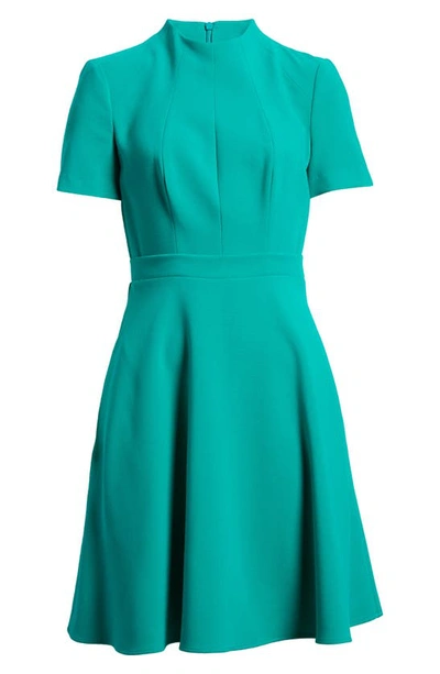 Shop Black Halo Mayra Fit & Flare Dress In Agave Green