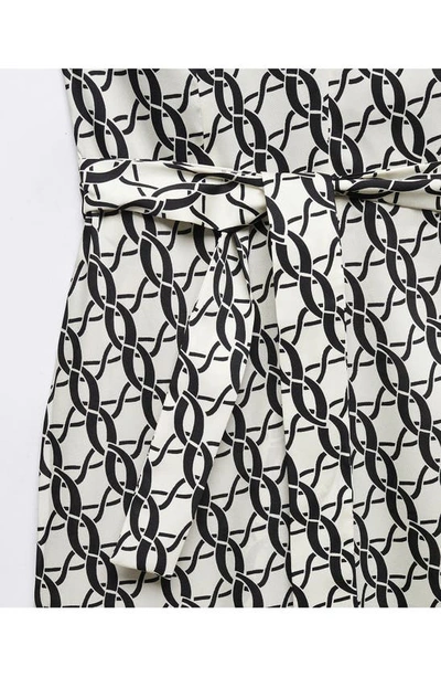 Mango Chain-print Jumpsuit Black In Black