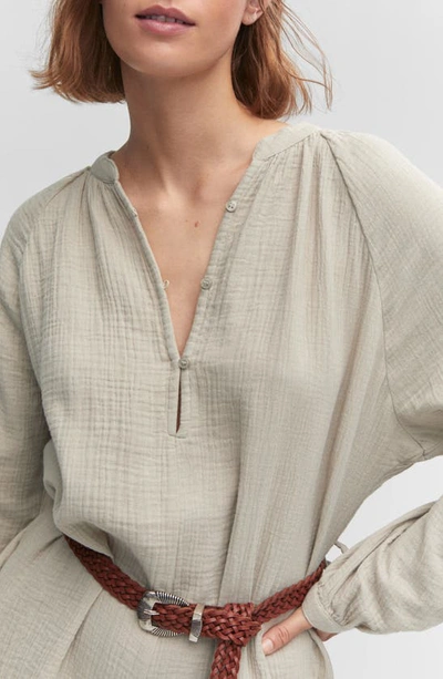 Mango Short Jumpsuit With Buttons Light/pastel Grey In Light/ Pastel Grey