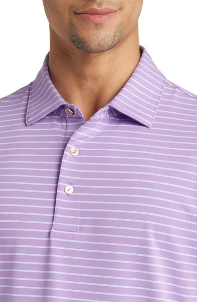 Shop Peter Millar Drum Stripe Performance Jersey Polo In Dragonfly