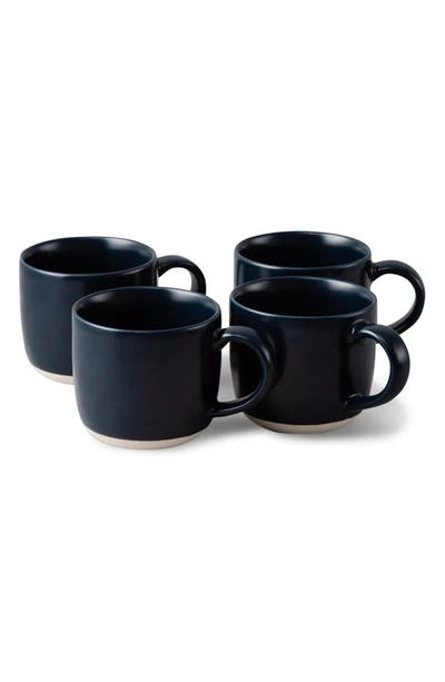 Shop Fable The Mugs Set Of 4 Mugs In Midnight Blue