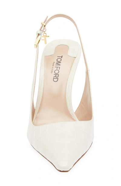 Shop Tom Ford Angelina Pointed Toe Slingback Pump In Cream