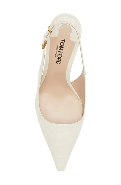 Shop Tom Ford Angelina Pointed Toe Slingback Pump In Cream