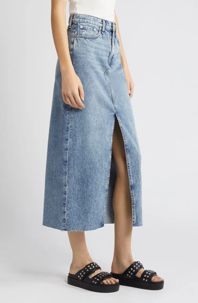 Shop Rag & Bone Clara Denim Midi Skirt In Elle