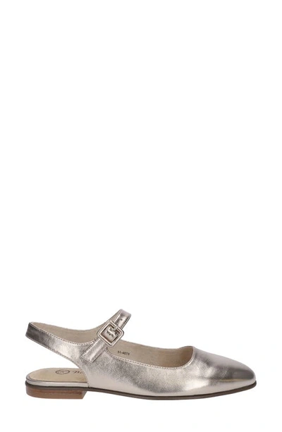 Shop Bella Vita Andie Slingback Flat In Champagne Leather