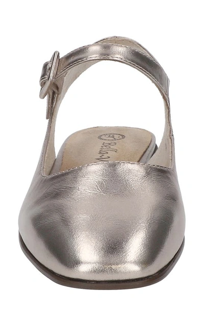 Shop Bella Vita Andie Slingback Flat In Champagne Leather