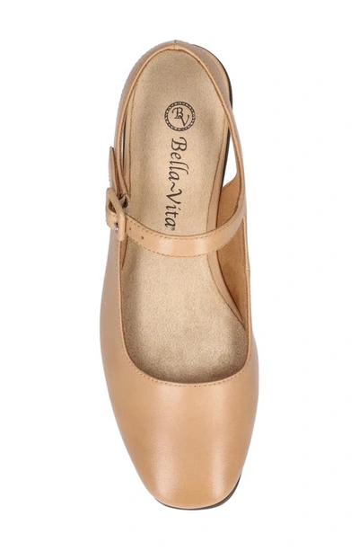 Bella Vita Andie Womens Leather Square Toe Mary Janes In Saddle Burnished Leather