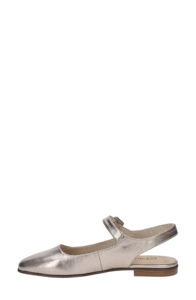 Shop Bella Vita Andie Slingback Flat In Champagne Leather