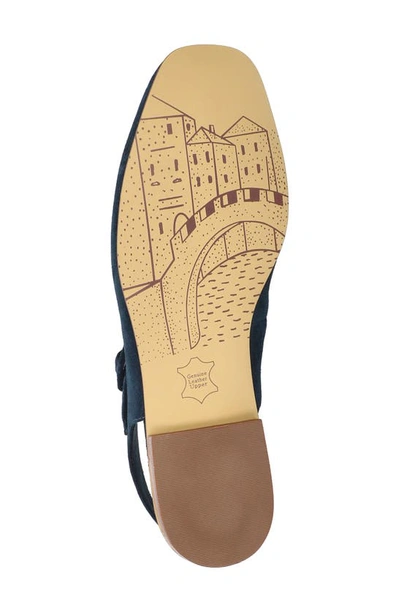 Bella Vita Womens Suede Ankle Strap In Navy Suede Leather