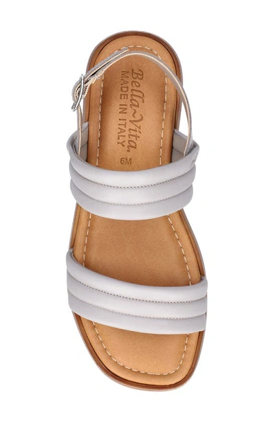 Bella Vita Women's Italy Ode-italy Puffy Slingback Sandals In Grey Italian Leather