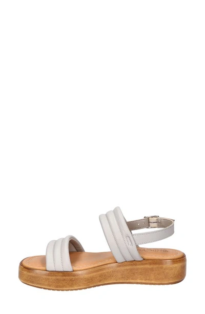 Shop Bella Vita Ode Platform Sandal In Grey Italian Leather