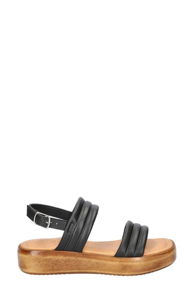 Bella Vita Ode Platform Sandal In Black Italian Leather
