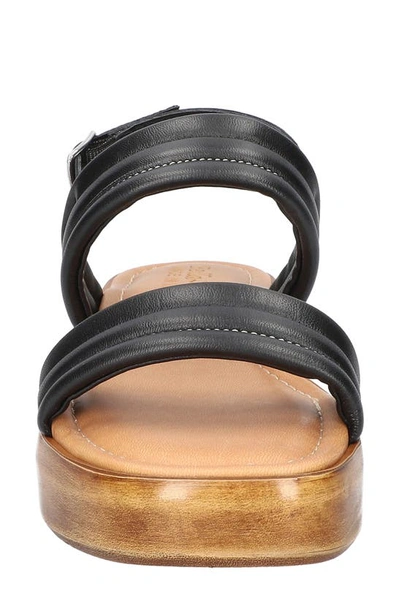 Bella Vita Ode Platform Sandal In Black Italian Leather