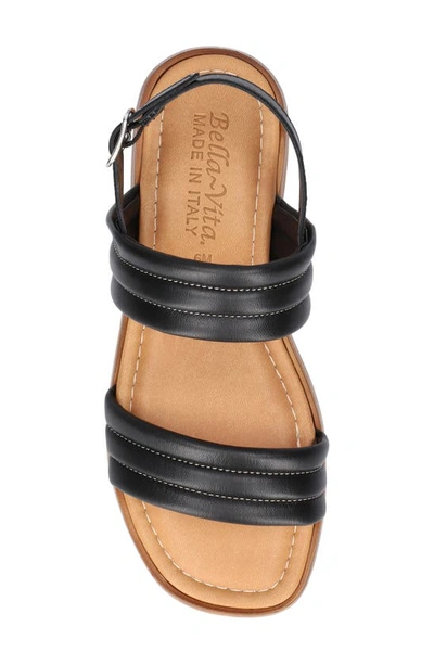 Bella Vita Ode Platform Sandal In Black Italian Leather