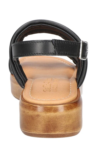 Bella Vita Ode Platform Sandal In Black Italian Leather
