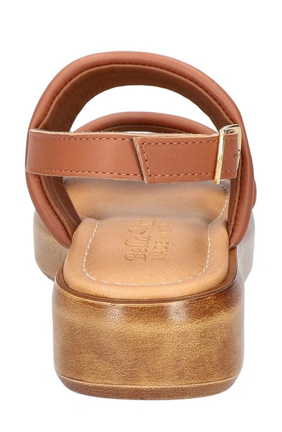 Shop Bella Vita Ode Platform Sandal In Whiskey Italian Leather