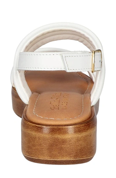 Shop Bella Vita Ode Platform Sandal In White Italian Leather