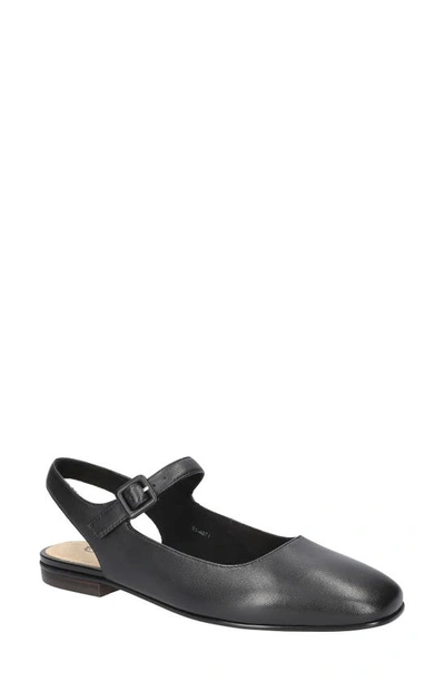 Shop Bella Vita Andie Slingback Flat In Black Leather