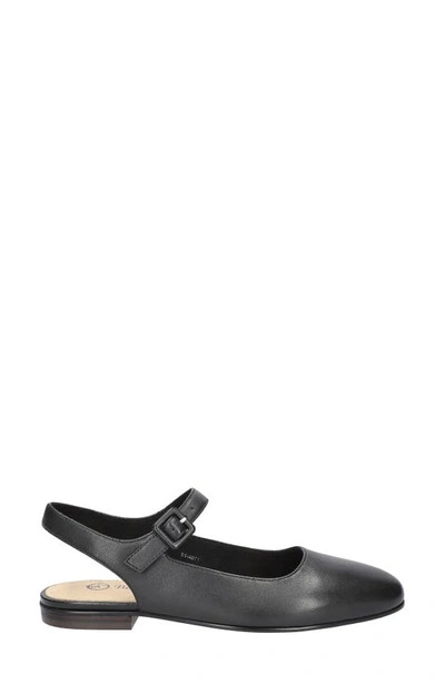 Shop Bella Vita Andie Slingback Flat In Black Leather