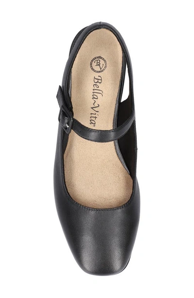 Bella Vita Andie Womens Leather Square Toe Mary Janes In Black Leather