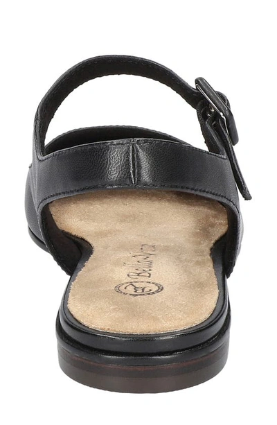 Bella Vita Andie Womens Leather Square Toe Mary Janes In Black Leather