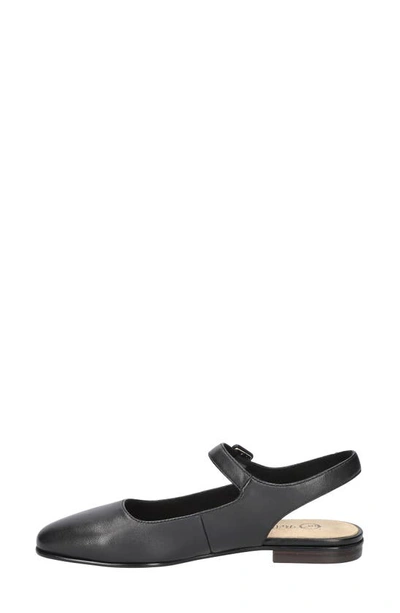 Shop Bella Vita Andie Slingback Flat In Black Leather