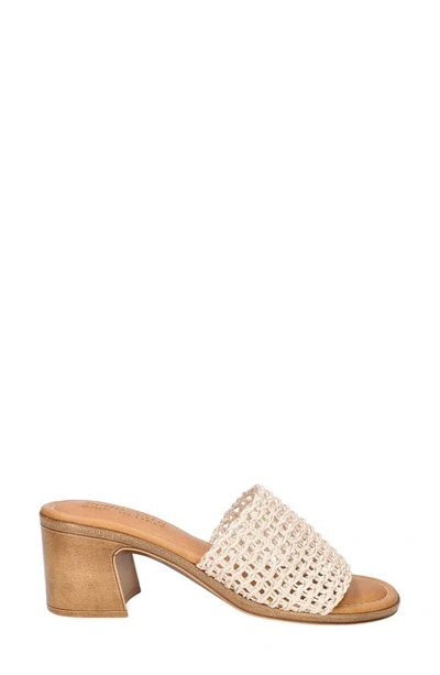 Bella Vita Eni-italy Slide Sandal In Natural Woven
