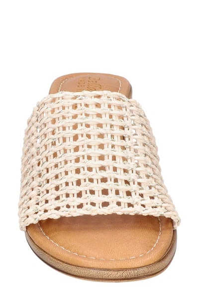 Bella Vita Eni-italy Slide Sandal In Natural Woven