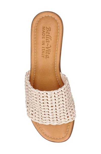 Bella Vita Eni-italy Slide Sandal In Natural Woven