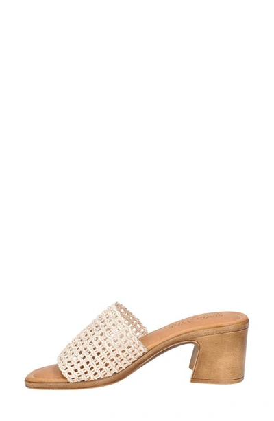 Bella Vita Eni-italy Slide Sandal In Natural Woven