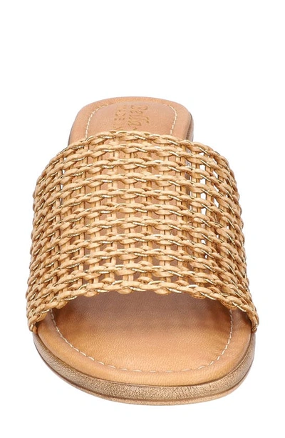 Shop Bella Vita Eni-italy Slide Sandal In Tan Woven