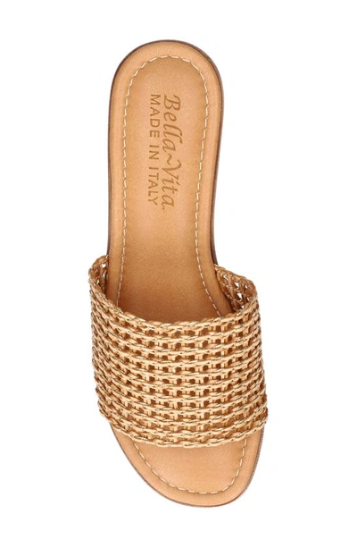 Shop Bella Vita Eni-italy Slide Sandal In Tan Woven