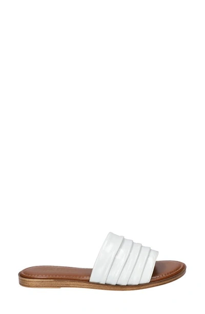 Shop Bella Vita Rya-italy Slide Sandal In White Italian Leather